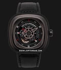 SEVENFRIDAY P-Series P3/04 Wall Of Fame Automatic Black Dial Black Leather Strap-0