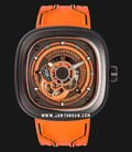 SEVENFRIDAY P3/07 KUKA III Limited Edition Series Automatic Orange Rubber Strap-0