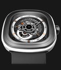 SEVENFRIDAY P3-3 Black - Industrial Engines Dual Tone Dial Grey Leather Strap-0