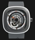 SEVENFRIDAY P3-3 Black - Industrial Engines Dual Tone Dial Grey Leather Strap-1