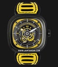 SEVENFRIDAY P-Series P3B/03 Engine Racing Team Yellow Automatic Dual Color Leather Strap-0