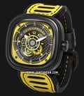 SEVENFRIDAY P-Series P3B/03 Engine Racing Team Yellow Automatic Dual Color Leather Strap-3