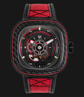 SEVENFRIDAY P-Series P3C/04 Automatic Dual Tone Dial Red Canvas Strap-0
