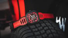 SEVENFRIDAY P-Series P3C/04 Automatic Dual Tone Dial Red Canvas Strap-4