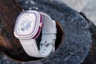 SEVENFRIDAY P-Series P3C/12 Automatic White Pink Dial White Leather Strap-2