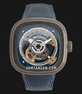 SEVENFRIDAY P-Series PS1/04 Yacht Club III Skeleton Dial Blue Navy Leather Strap Limited Edition-0