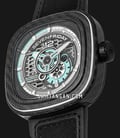 SEVENFRIDAY P-Series PS3/01 Jade Carbon Automatic Semi Skeleton Dial Black Leather Strap-2