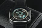 SEVENFRIDAY P-Series PS3/01 Jade Carbon Automatic Semi Skeleton Dial Black Leather Strap-6