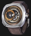 SEVENFRIDAY Q2/01 Q-Series Automatic Miyota 8219 Brown Leather Strap-1