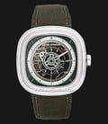 SEVENFRIDAY T-Series T2/01 Automatic Dual Tone Dial Green Canvas Strap-0