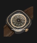 SEVENFRIDAY T-series T2/03 Automatic Dual Tone Dial Brown Leather Strap-1