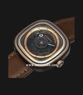SEVENFRIDAY T-Series T2/04 Automatic Dual Tone Dial Brown Leather Strap-1