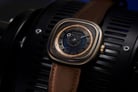 SEVENFRIDAY T-Series T2/04 Automatic Dual Tone Dial Brown Leather Strap-4