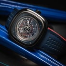 SEVENFRIDAY T-series T3/03 Automatic Dual Tone Dial Blue Leather Strap-3