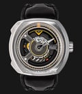 SEVENFRIDAY W1/01 Blade Automatic Black Leather Strap-0