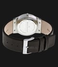 Skagen 233XXLSLC Slimline Silver Dial Black Leather Strap Watch-2