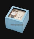 Skagen Signatur SKW1106 White Dial Mesh Strap + Katrine Diamond Necklace Gift Set-2