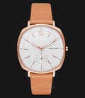 Skagen SKW2418 Rungsted White Dial Brown Leather Strap Watch-0