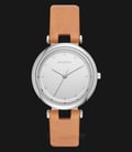 Skagen SKW2455 Tanja Silver Dial Brown Leather Strap Watch-0