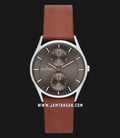Skagen Holst SKW6086 Chronograph Charcoal Dial Brown Leather Strap-0