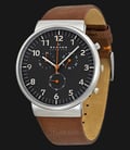 Skagen SKW6099 Ancher Chronograph Grey Dial Brown Leather Strap Watch-0