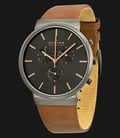 Skagen SKW6106 Ancher Chronograph Grey Dial Brown Leather Strap Watch-0