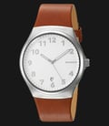 Skagen SKW6269 Sunby White Dial Brown Leather Strap Watch-0