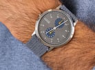 Skagen Kristoffer SKW6524 Blue Recycled Woven Men Grey Dial Dual Tone Leather Strap-3