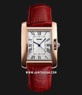 SKMEI 1191RD Silver Dial Red Leather Strap-0