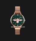 SKMEI Bee 9212GN Ladies Green Dial Rose Gold Mesh Stainless Steel Strap-0