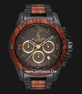 Spinnaker Wood Vessel SP-5027-44 Chronograph Men Brown Dial Dual Tone Stainless Steel Strap-0