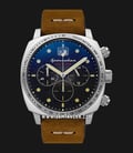 Spinnaker Hull SP-5068-01 Chronograph Fumee Black Dial Brown Leather Strap-0