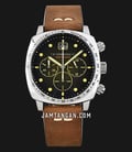 Spinnaker Hull SP-5068-02 Chronograph Pine Green Dial Brown Leather Strap-0