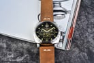 Spinnaker Hull SP-5068-02 Chronograph Pine Green Dial Brown Leather Strap-1