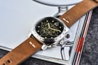 Spinnaker Hull SP-5068-02 Chronograph Pine Green Dial Brown Leather Strap-3