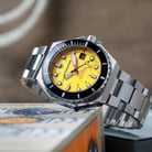 Spinnaker Dumas SP-5081-II Automatic Hornet Yellow Dial Stainless Steel Strap-1