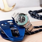 Spinnaker Dumas SP-5119-33 Dark Turquoise Automatic Black Dial Stainless Steel Strap + Extra Strap-7