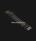 Strap Guy MN-BLK-GLD-20B Black Nylon Yellow Stripe Black Folding Clasp-0
