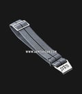 Strap Guy MN-GRY-BLK-20A Grey Nylon Black Stripe Silver Folding Clasp-0