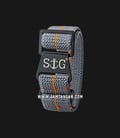 Strap Guy MN-GRY-ORG-18B Grey Nylon Orange Stripe Black Folding Clasp-1