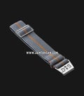 Strap Guy MN-GRY-ORG-22A Grey Nylon Orange Stripe Silver Folding Clasp-0