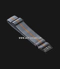 Strap Guy MN-GRY-ORG-22B Grey Nylon Orange Stripe Black Folding Clasp-0