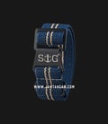 Strap Guy MN-NBL-SND2-18B Blue Nylon 2 Sand Stripe Black Folding Clasp-1