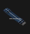 Strap Guy MN-NBL-WHT-22B Navy Blue Nylon White Stripe Black Folding Clasp-0