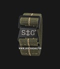 Strap Guy MN-OLG-SND-20B Olive Green Nylon Sand Stripe Black Folding Clasp-1