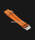 Strap Guy MN-ORG-BLK-18A Orange Nylon Black Stripe Silver Folding Clasp-0