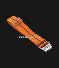 Strap Guy MN-ORG-BLK-20A Orange Nylon Black Stripe Silver Folding Clasp-0