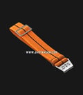 Strap Guy MN-ORG-BLK-22A Orange Nylon Black Stripe Silver Folding Clasp-0