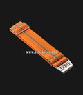 Strap Guy MN-ORG-CYN-22A Orange Nylon Cyan Stripe Silver Folding Clasp-0