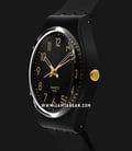 Swatch GB274 Classic Golden Tac Black Dial Black Silicone Strap-1